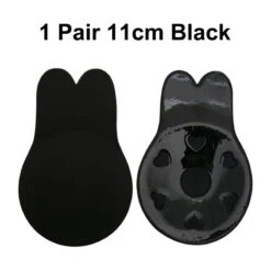 PUSH UP AUTOCOLLANTS SILICONE INVISIBLE RÉUTILISABLE -Galateia Fashion 14 350850 1 pair 11cm Black