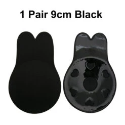 PUSH UP AUTOCOLLANTS SILICONE INVISIBLE RÉUTILISABLE -Galateia Fashion 14 365458 1 pair 9cm Black