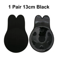 PUSH UP AUTOCOLLANTS SILICONE INVISIBLE RÉUTILISABLE -Galateia Fashion 14 691 1 pair 13cm Black