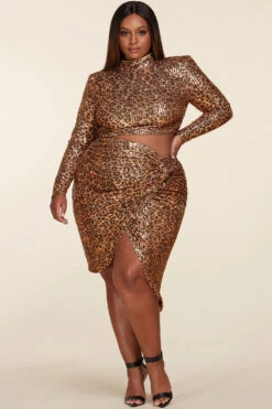 ENSEMBLE GLAMOUR PAILLETTE "RUTH" GRANDE TAILLE