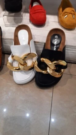 MULES ORNEMENTS "LEWIS" AVEC GROSSES CHAINES