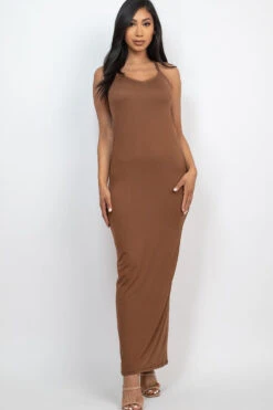 ROBE LONGUE "VIERA" -Galateia Fashion BD2552DOWNTOWNBROWNCAPELLA 1 900x1350 1