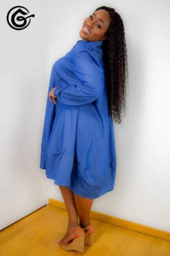 ROBE OVERSIZE "CAMILLE" -Galateia Fashion CAMILLEJEAN02