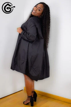 ROBE OVERSIZE "CAMILLE" -Galateia Fashion CAMILLENOIRE03