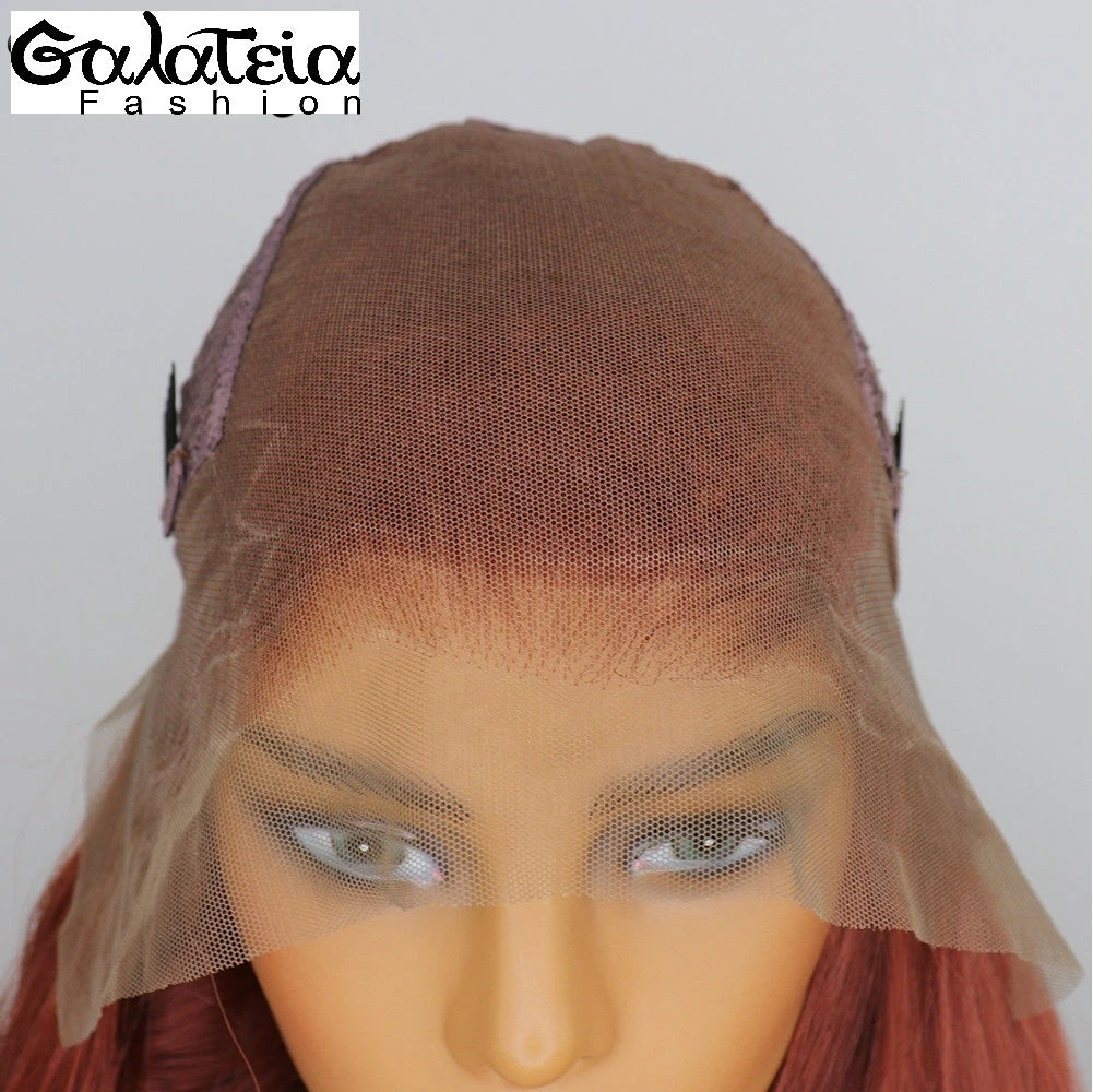 PERRUQUE SYNTHÉTIQUE FIBRE FUTURA CUIVRE ROUGE AVANT DENTELLE 13X6 6 PERRUQUE SYNTHÉTIQUE FIBRE FUTURA CUIVRE ROUGE AVANT DENTELLE 13X6 – Image 4