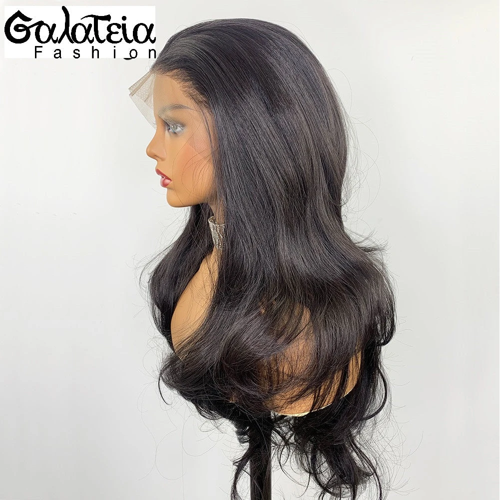 PERRUQUE NOIRE SYNTHÉTIQUE FIBRE FUTURA BODY WEAVE AVANT DENTELLE 13X6 6 PERRUQUE NOIRE SYNTHÉTIQUE FIBRE FUTURA BODY WEAVE AVANT DENTELLE 13X6 – Image 5