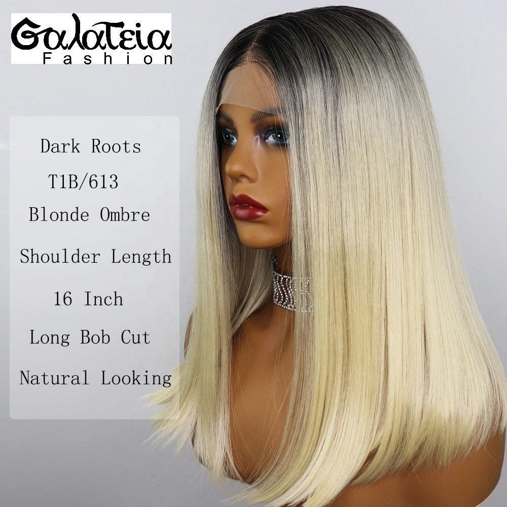 PERRUQUE COURTE NOIRE FIBRE FUTURA LISSE AVANT DENTELLE SUISSE 13X6 4 PERRUQUE COURTE NOIRE FIBRE FUTURA LISSE AVANT DENTELLE SUISSE 13X6 – Image 2