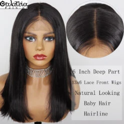 PERRUQUE COURTE LISSE SYNTHÉTIQUE FIBRE FUTURA AVANT DENTELLE 13X6