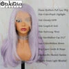 PERRUQUE SYNTHÉTIQUE FIBRE FUTURA LÉGÈREMENT ONDULE HIGHLIGHT VIOLET FULL LACE -Galateia Fashion H78c4ff111615491d9ef8e542a3154526j