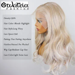 PERRUQUE WEAVY SYNTHÉTIQUE FIBRE FUTURA BLONDE HIGHLIGHT AVANT DENTELLE SUISSE 13X6 -Galateia Fashion H7be027b2c8b34d61a63ec37aed7b1f4e8