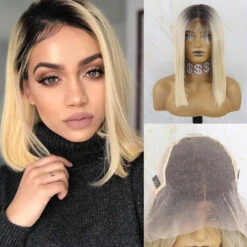 PERRUQUE COURTE OMBRE FIBRE FUTURA LISSE AVANT DENTELLE SUISSE 13X6 -Galateia Fashion H8cef7b8655c34afdaac9ecbcde541d92Q