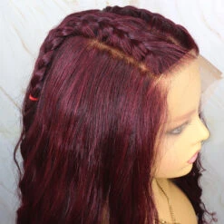 PERRUQUE SYNTHÉTIQUE FIBRE FUTURA CHEVEUX LÂCHÉS MIXTE NOIRE ROUGE ET VIN AVANT DENTELLE SUISSE 13X6 -Galateia Fashion Hba8a678fd8734457a46292c2009c0df7N