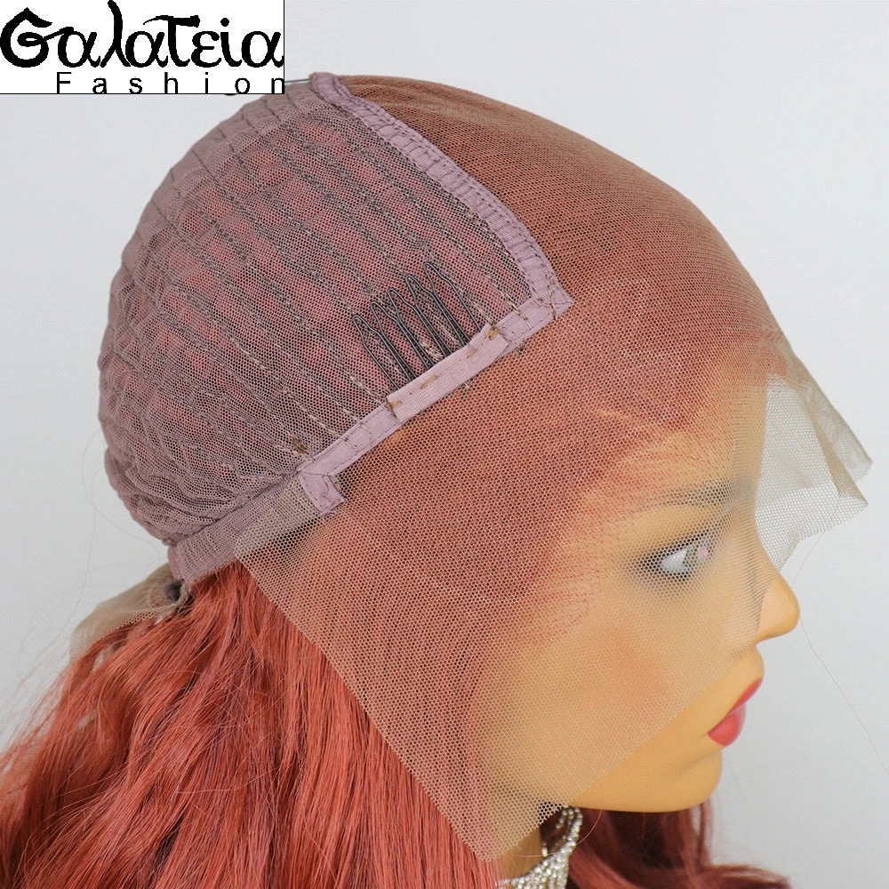 PERRUQUE SYNTHÉTIQUE FIBRE FUTURA CUIVRE ROUGE AVANT DENTELLE 13X6 8 PERRUQUE SYNTHÉTIQUE FIBRE FUTURA CUIVRE ROUGE AVANT DENTELLE 13X6 – Image 6