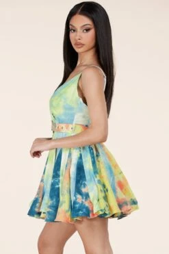 ROBE "AXELLE" TIE-DYE -Galateia Fashion LD51824BL 13copy 1600x 1