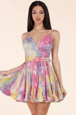ROBE "AXELLE" TIE-DYE -Galateia Fashion LD51824PK 1copy 1600x 1