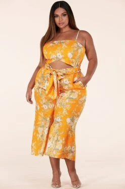 ENSEMBLE FLORAL JAUNE "PIPER"