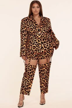 ENSEMBLE IMPRIME LÉOPARD "VANITY" GRANDE TAILLE