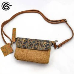 POCHETTE "BANANA" En Liège 100% Végan -Galateia Fashion Pochette07