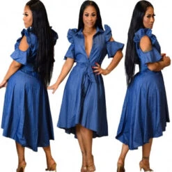ROBE DENIM CALIA -Galateia Fashion ROBE CALIA