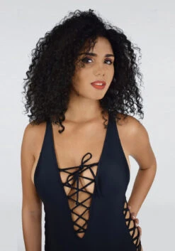 Maillot De Bain à Lacets Tina Noir -Galateia Fashion TinaNoir04