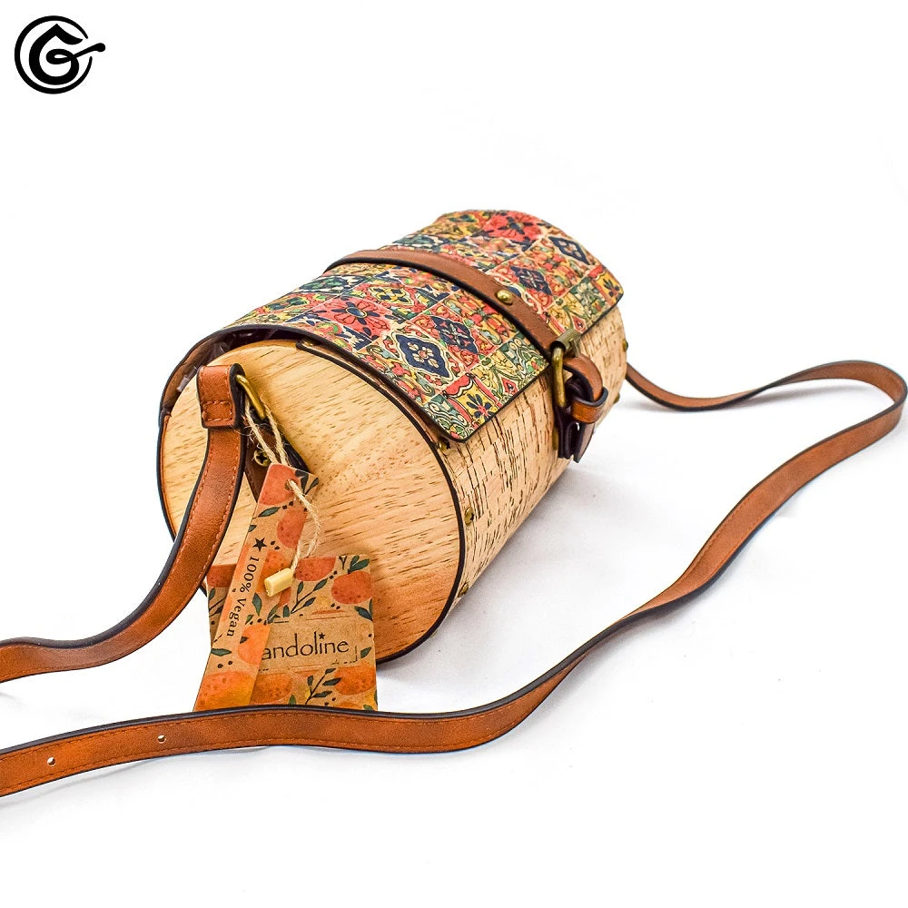 SAC A MAIN "CYLINDRE" En Liège 100% Vegan 9 SAC A MAIN "CYLINDRE" En Liège 100% Vegan – Image 7