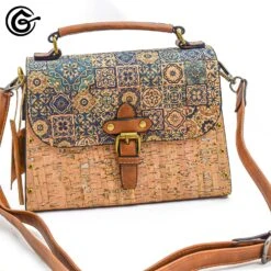 SAC A MAIN "SACOCHE" En Liège 100% Végan -Galateia Fashion sacoche06